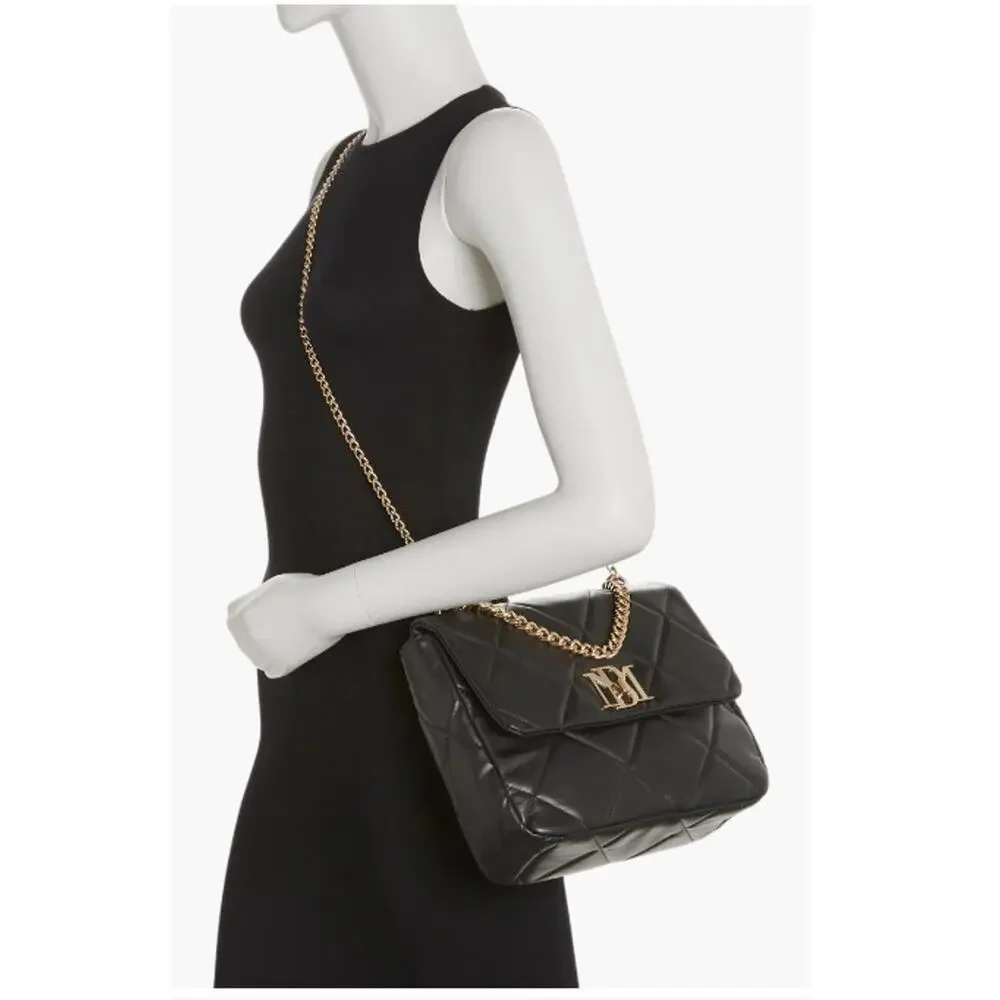 Badgley Mischka black diamond quilted crossbody bag